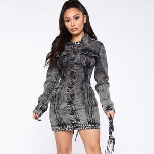 Fashion Nova Press Denim dress